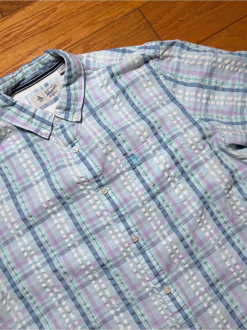 Original Penguin Pastel Plaid Button-Down Shirt